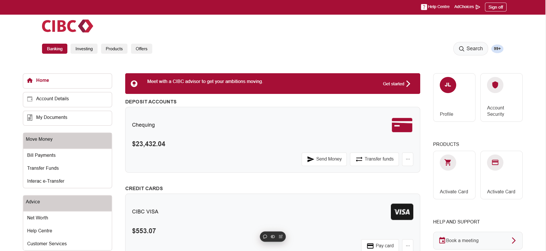 CIBC Online Banking Platform preview