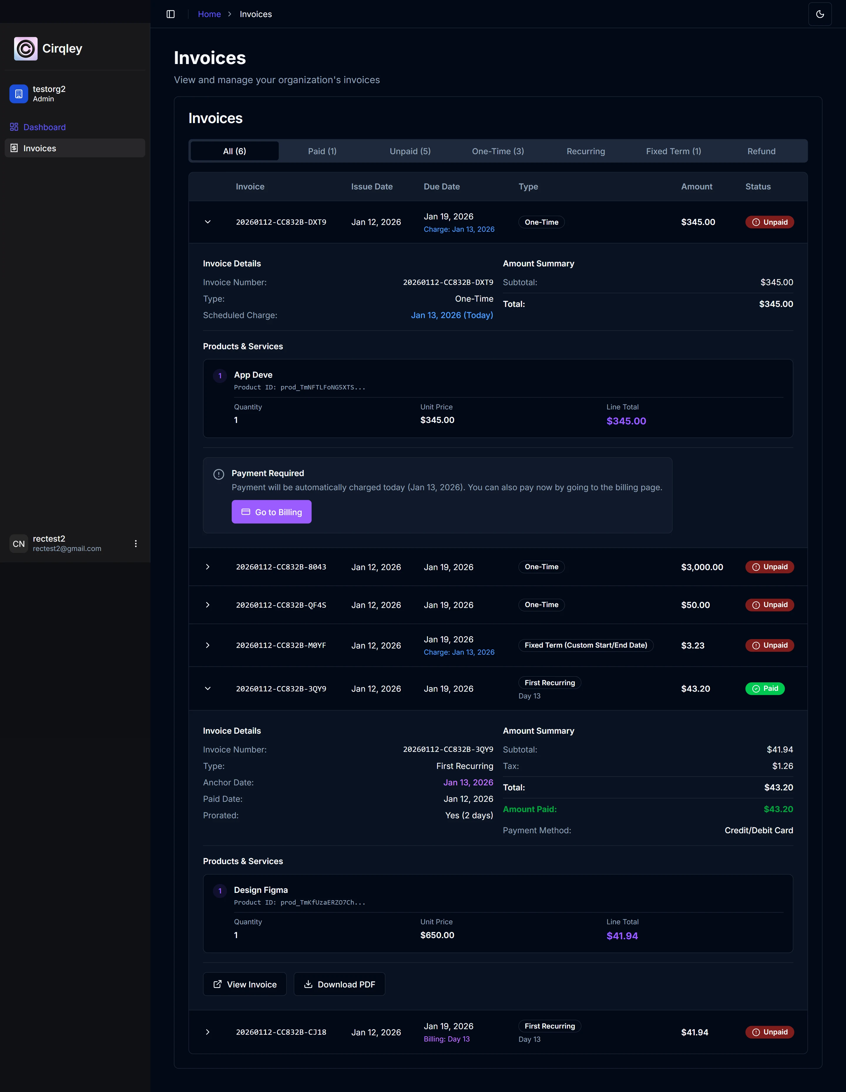 Cirqley Pay - Multi-Tenant Billing & Analytics Das - Project image 3