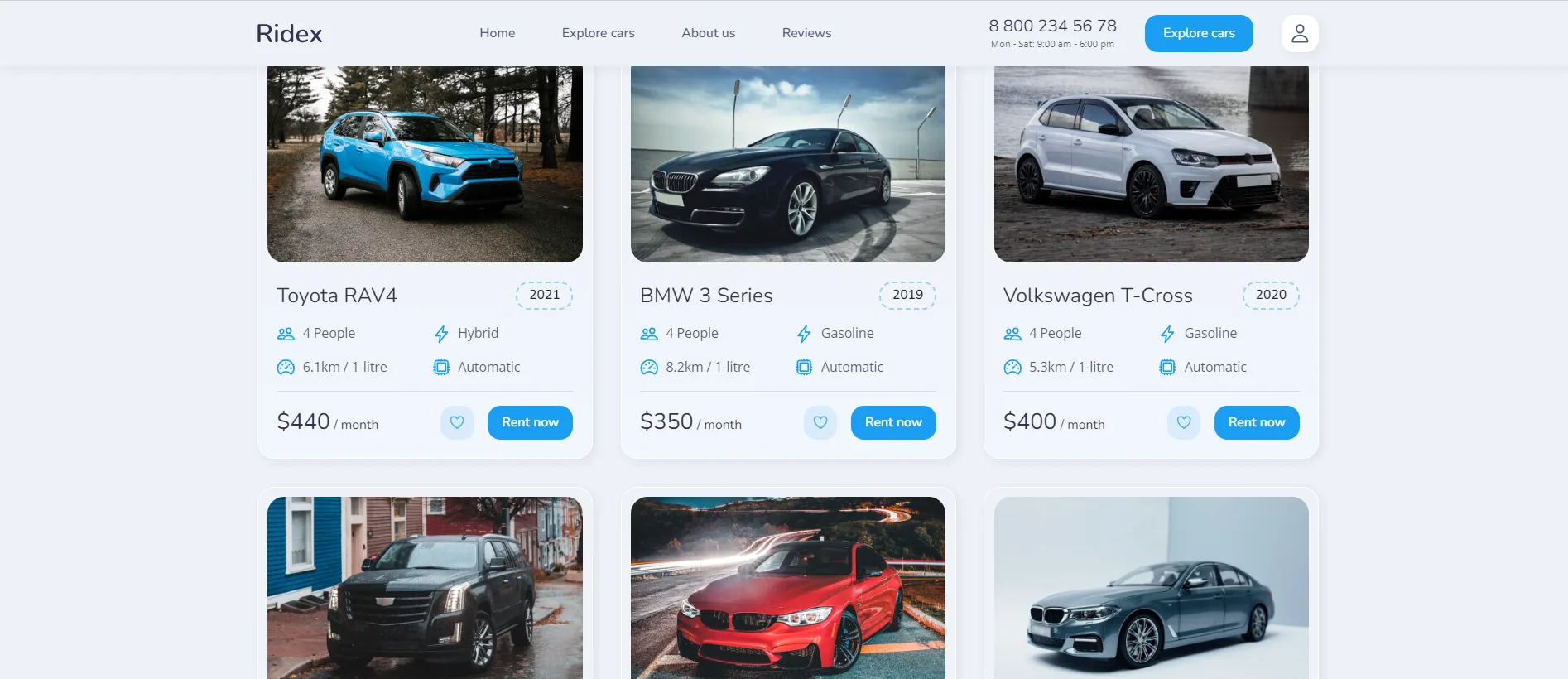 Ridex - Rent your favourite car - Project image 2
